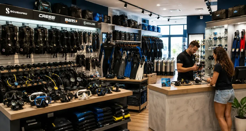 Professional diving equipment for dive shops and specialized retailers